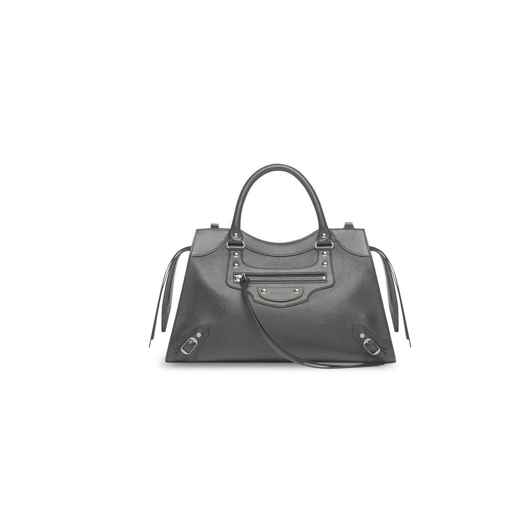 Women\'s Balenciaga Neo Classic Medium Handbag Tote Bags Dark Grey | 0791JLMKB