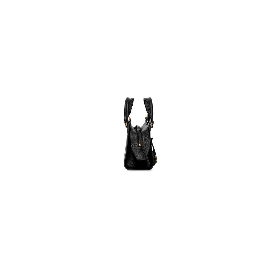 Women's Balenciaga Neo Classic Mini Bag Black / White | 6807XFENT