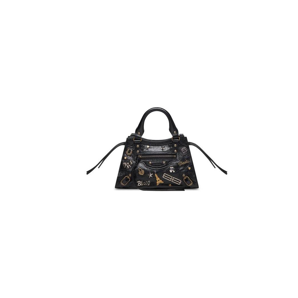 Women's Balenciaga Neo Classic Pins Mini Bag Black | 1027XJAQW