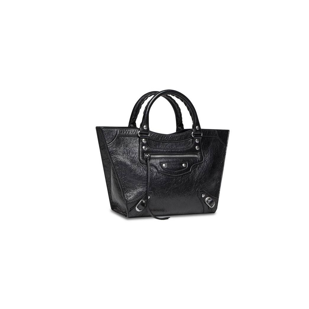 Women's Balenciaga Neo Classic Upside Down Medium East-west Tote Bags Black | 1462EFPBS