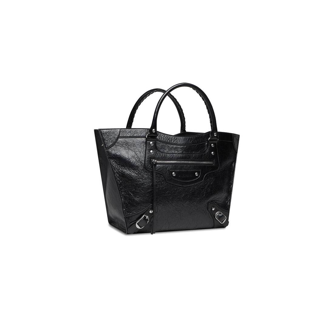 Women's Balenciaga Neo Classic Upside Down Large East-west Tote Bags Black | 3465SDZEI