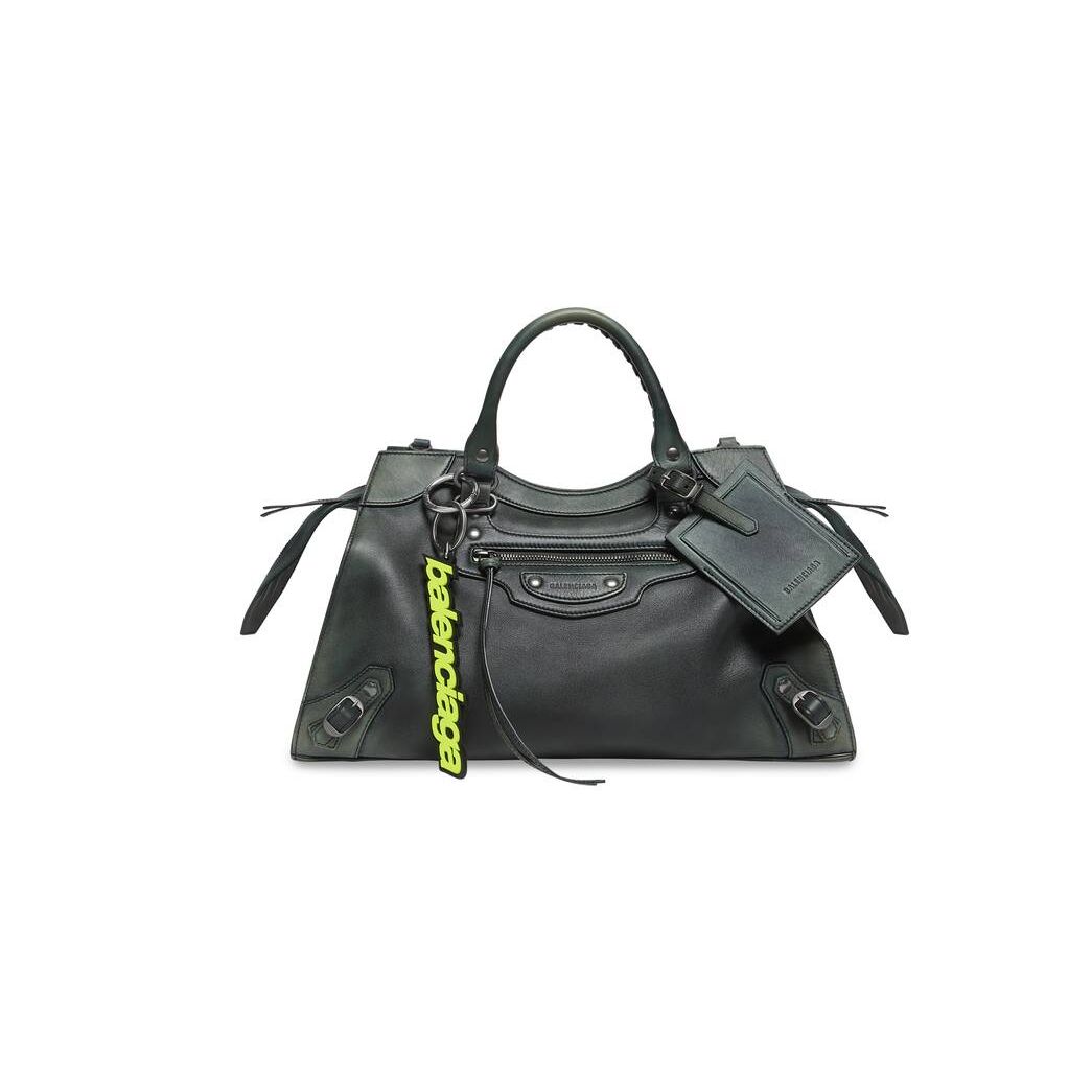 Women\'s Balenciaga Neo Classic Used Handbag Green | 1085APHLY