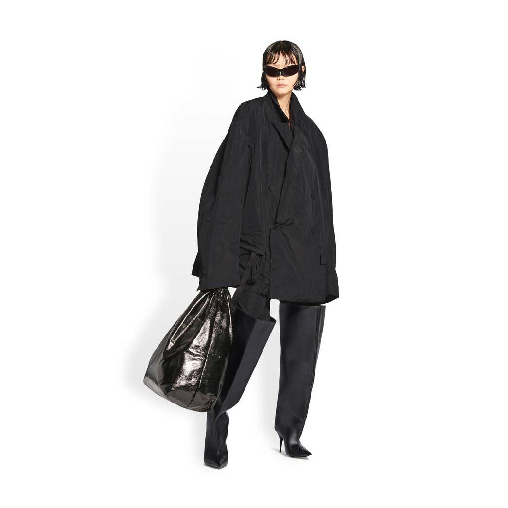 Women's Balenciaga Packable Jackets Black | 1832ZDAPS