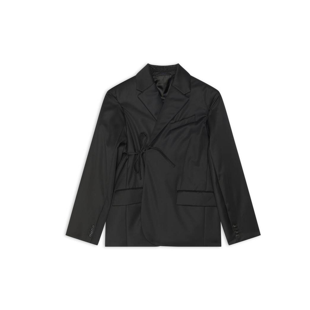 Women's Balenciaga Padded Back To Front Jackets Black | 0132OKWXA