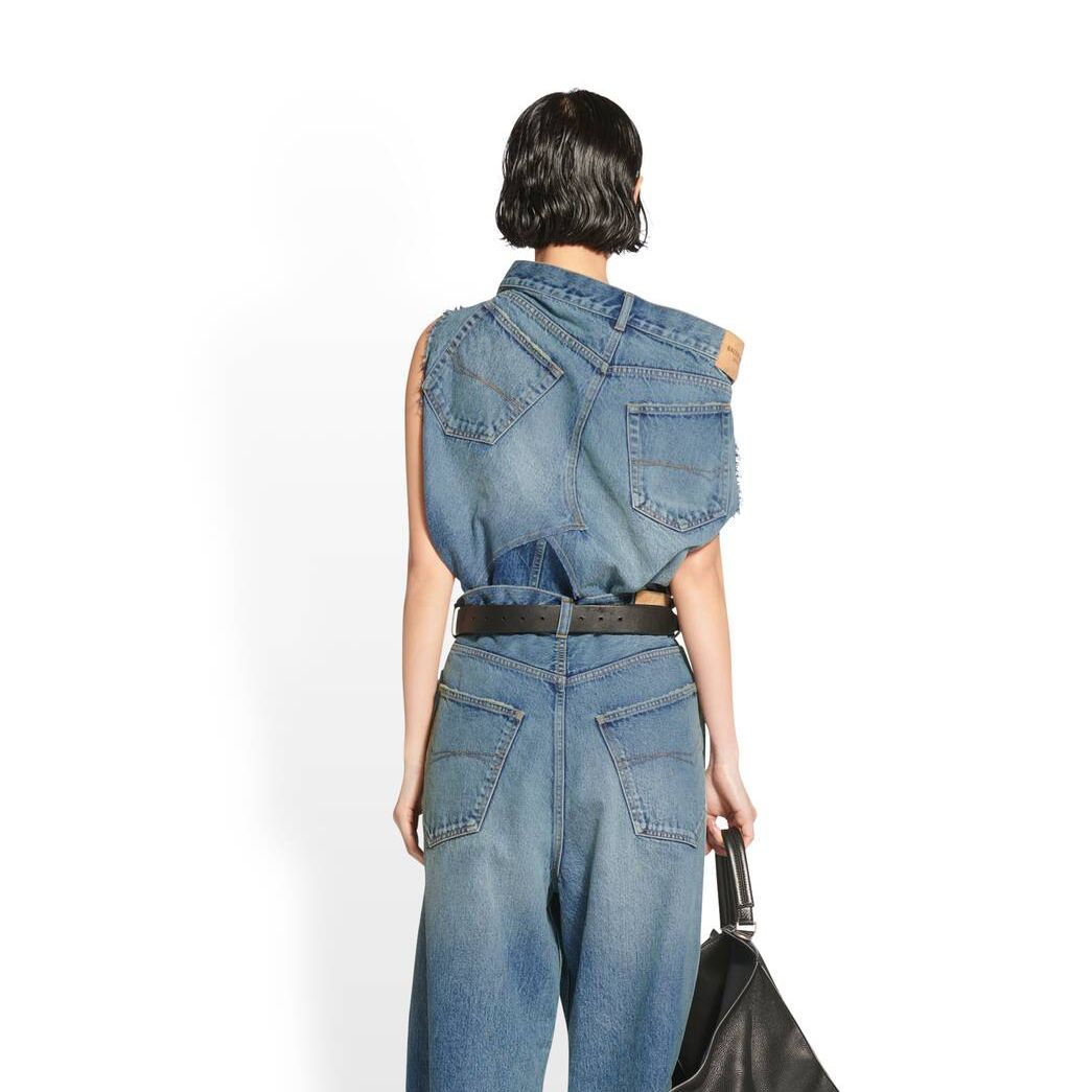 Women's Balenciaga Pants Tops Blue | 7850JTZPK