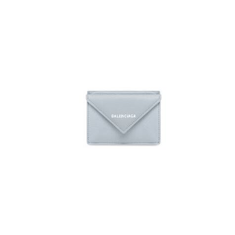 Women's Balenciaga Papier Mini Wallets Blue | 9648RYJFS