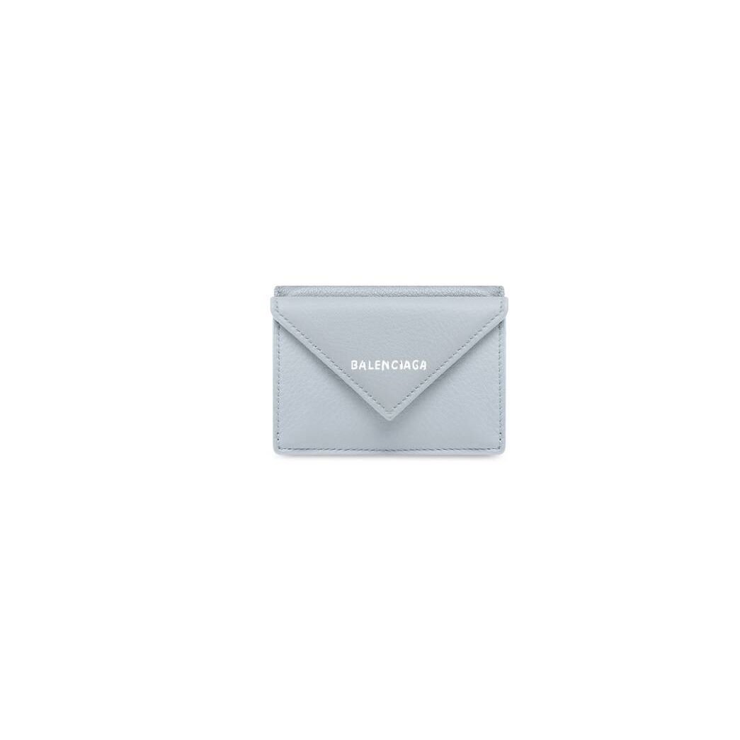 Women\'s Balenciaga Papier Mini Wallets Blue | 9648RYJFS