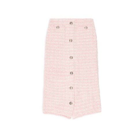 Women's Balenciaga Pastel Floral Pleated Drawstring Skirts Pink | 8074EZXAW