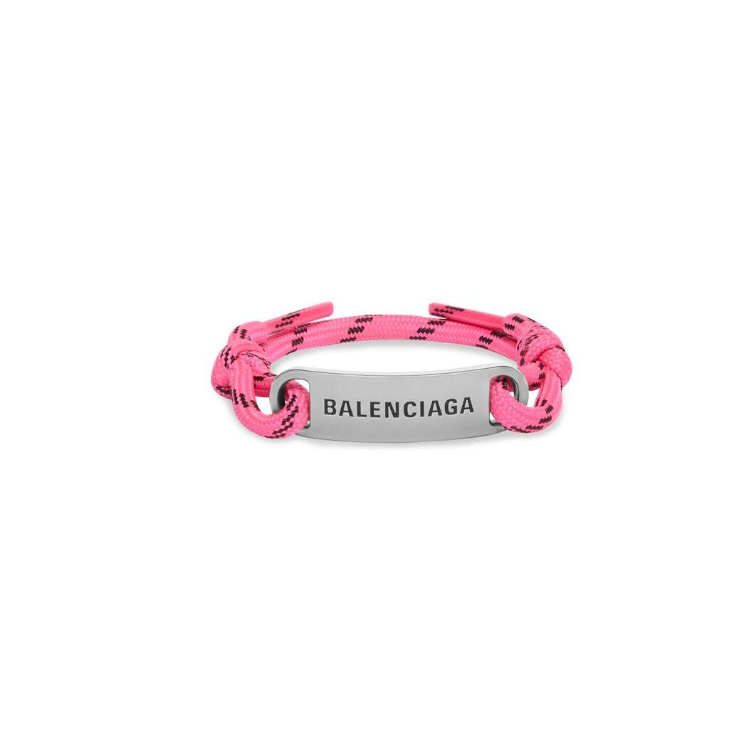 Women's Balenciaga Plate Bracelet Jewelry Pink | 0394GVUHQ