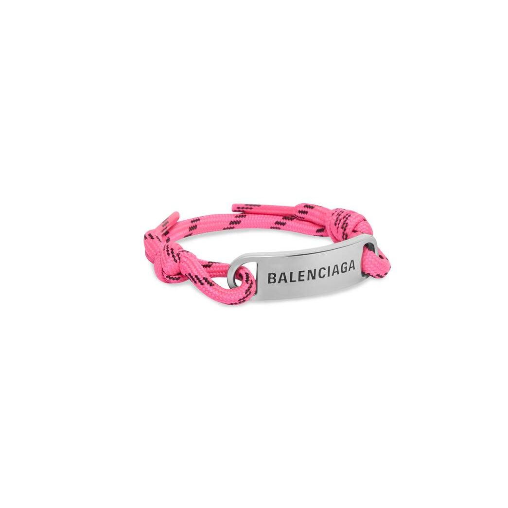 Women\'s Balenciaga Plate Bracelet Jewelry Pink | 0394GVUHQ