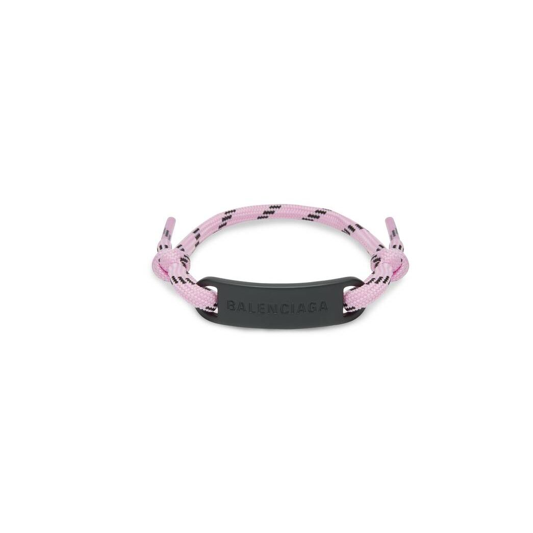 Women's Balenciaga Plate Bracelet Jewelry Pink | 4037OLIVX