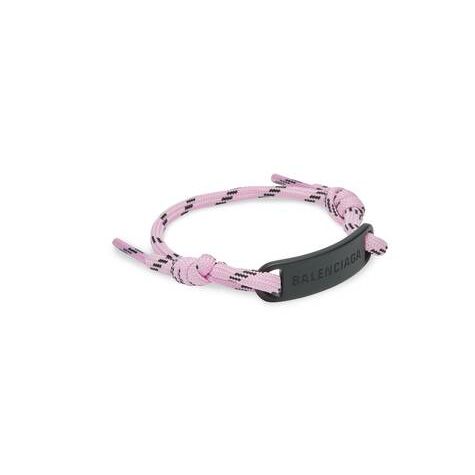 Women's Balenciaga Plate Bracelet Jewelry Pink | 4037OLIVX