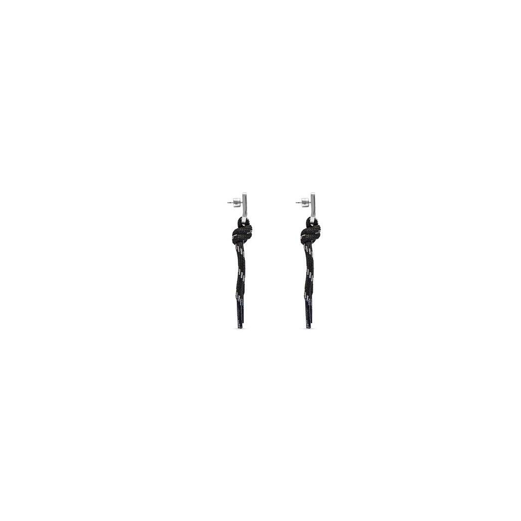 Women's Balenciaga Plate Earrings Jewelry Black | 0724ZJGUM