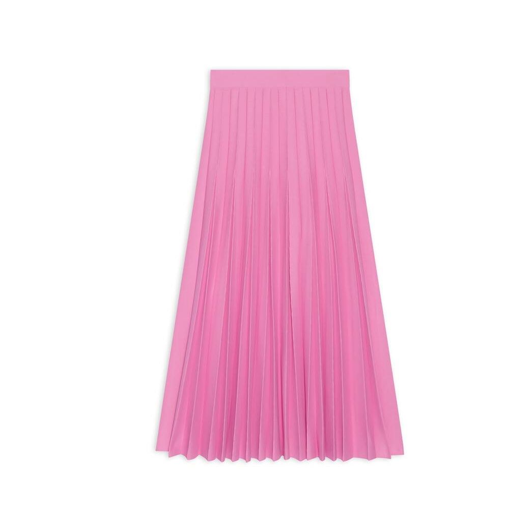 Women's Balenciaga Pleated Skirts Pink | 3067NJHBM