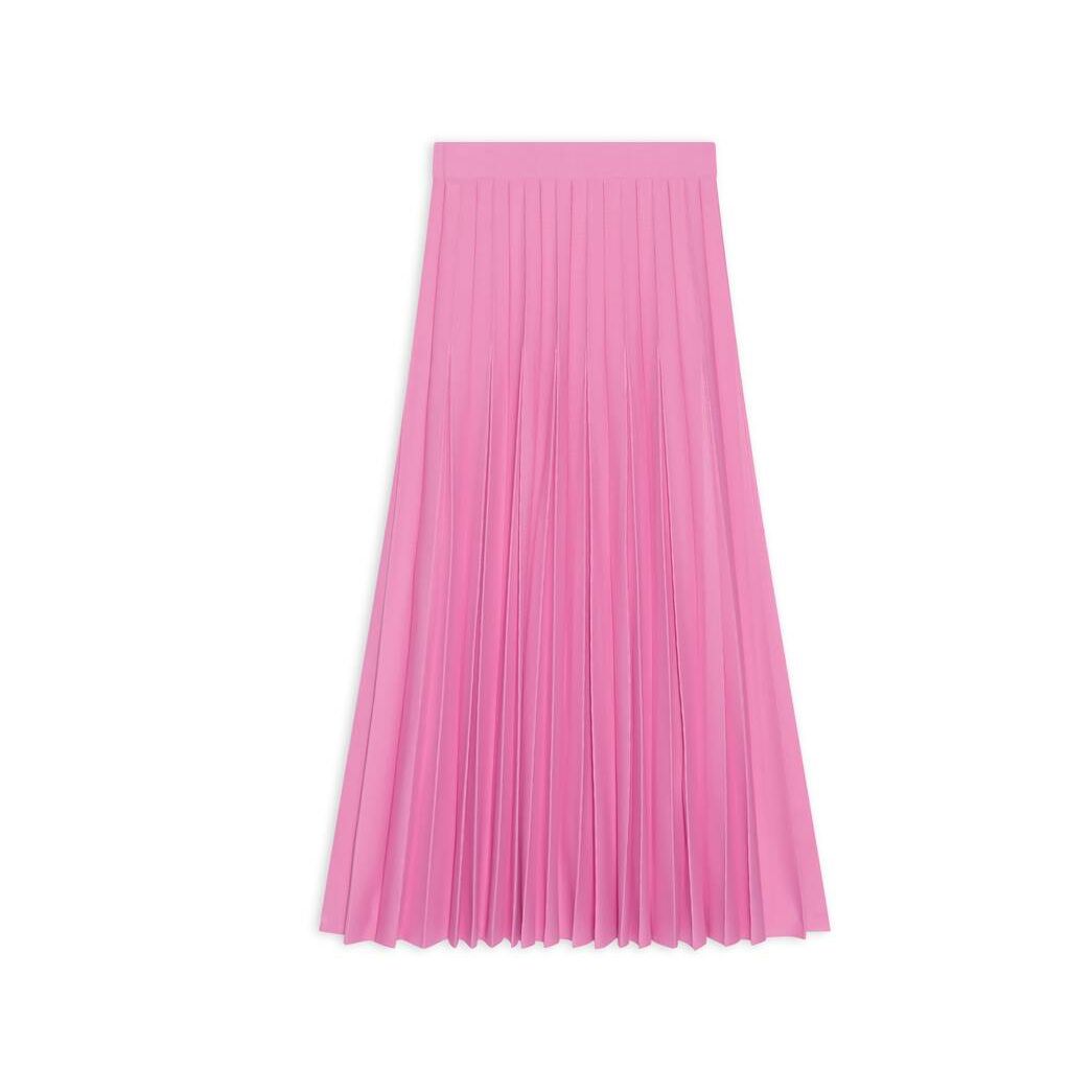 Women's Balenciaga Pleated Skirts Pink | 3067NJHBM