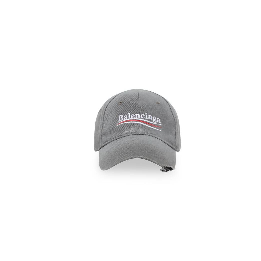 Women\'s Balenciaga Political Campaign Caps Grey | 3798LYHWI