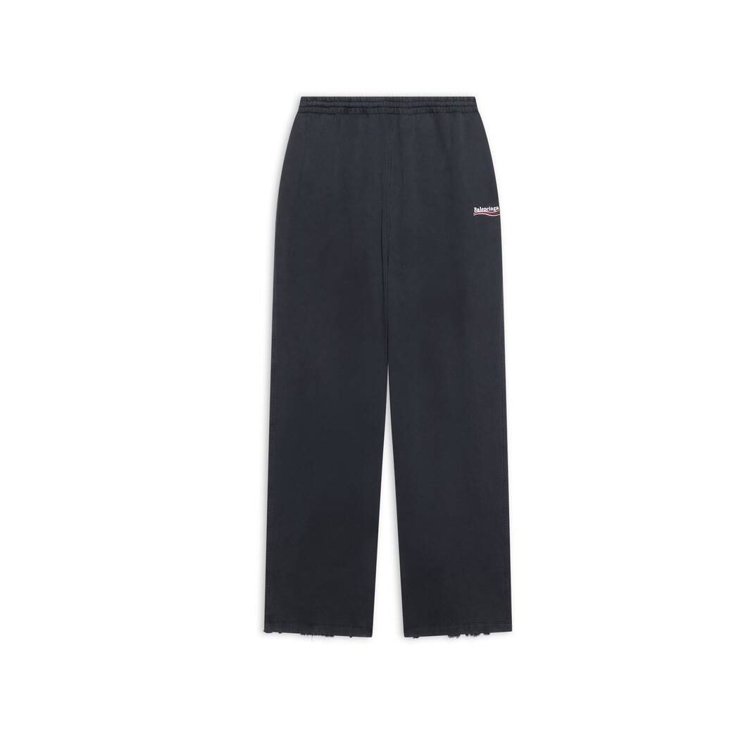 Women's Balenciaga Political Campaign Jogging Pants Black | 3691VRMBS