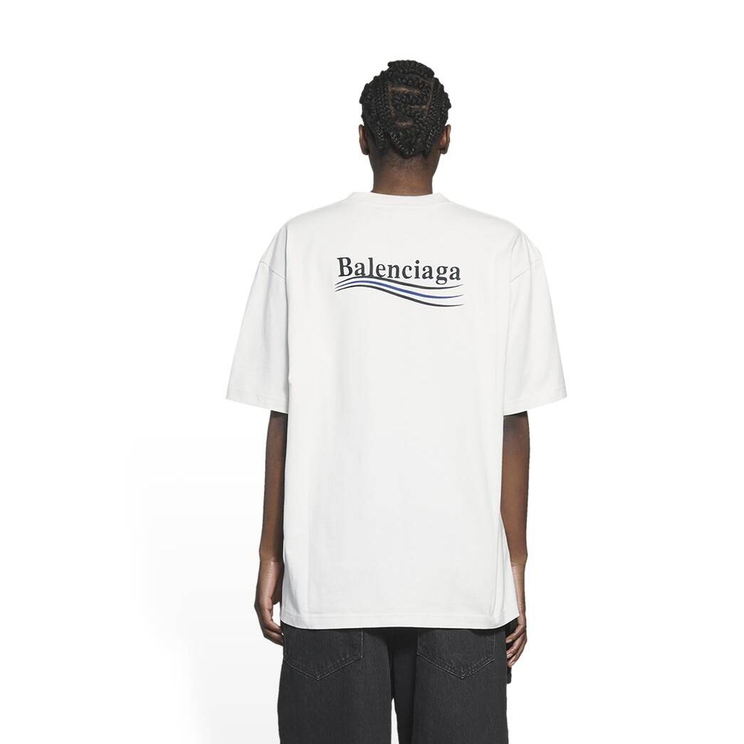 Women's Balenciaga Political Campaign Large Fit T Shirts White | 6127EIBTH