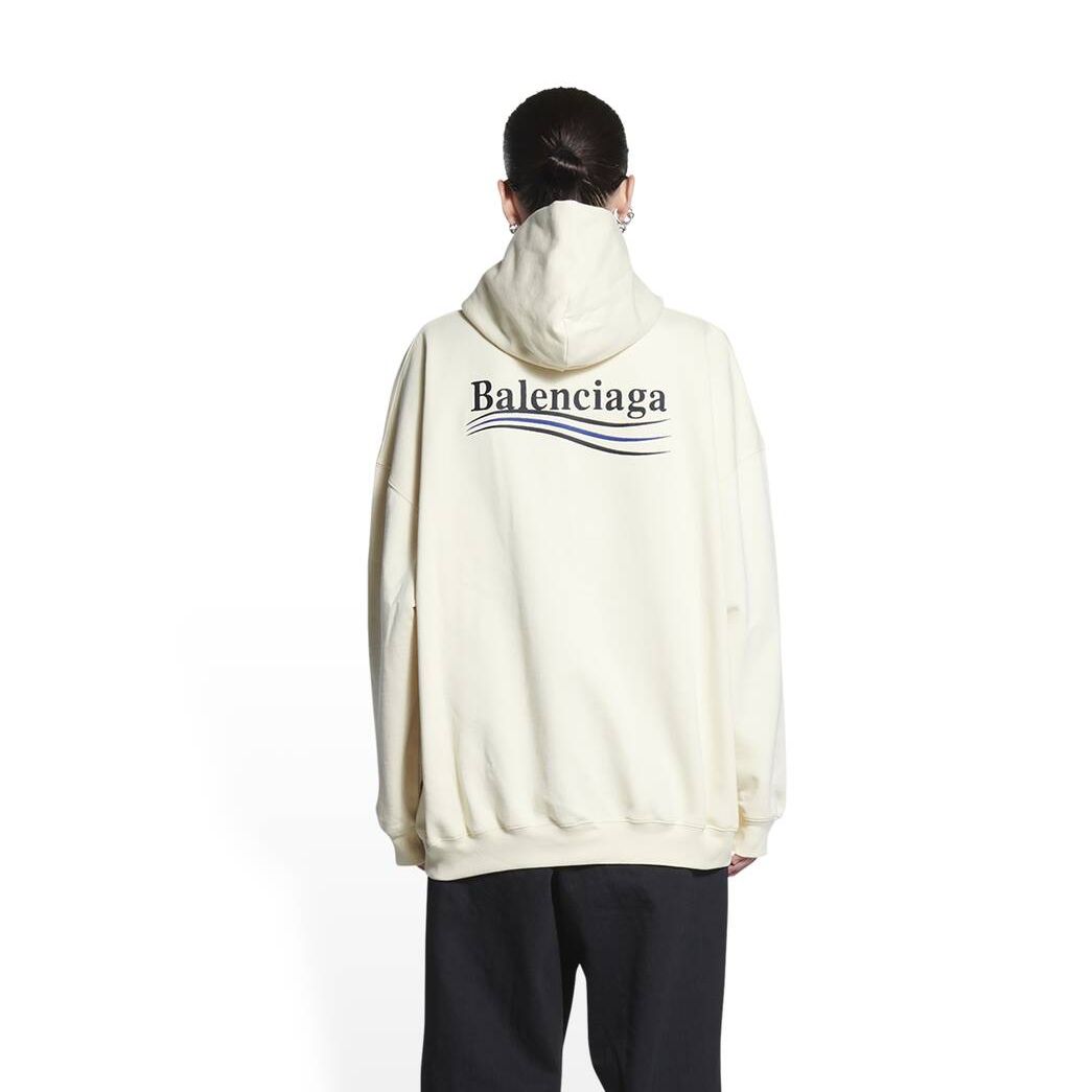 Women's Balenciaga Political Campaign Large Fit Hoodie Burgundy | 7903IULYG