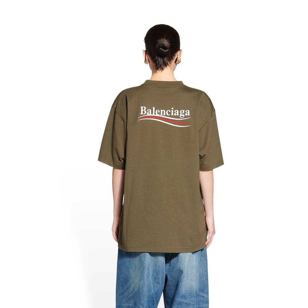 Women's Balenciaga Political Campaign Large Fit T Shirts | 8471WXQEB