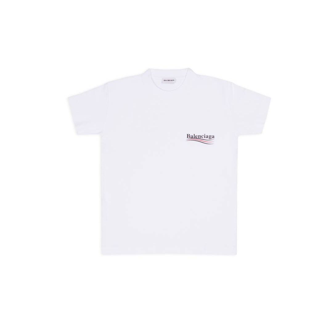 Women's Balenciaga Political Campaign Small Fit T Shirts White | 4159SPBUX