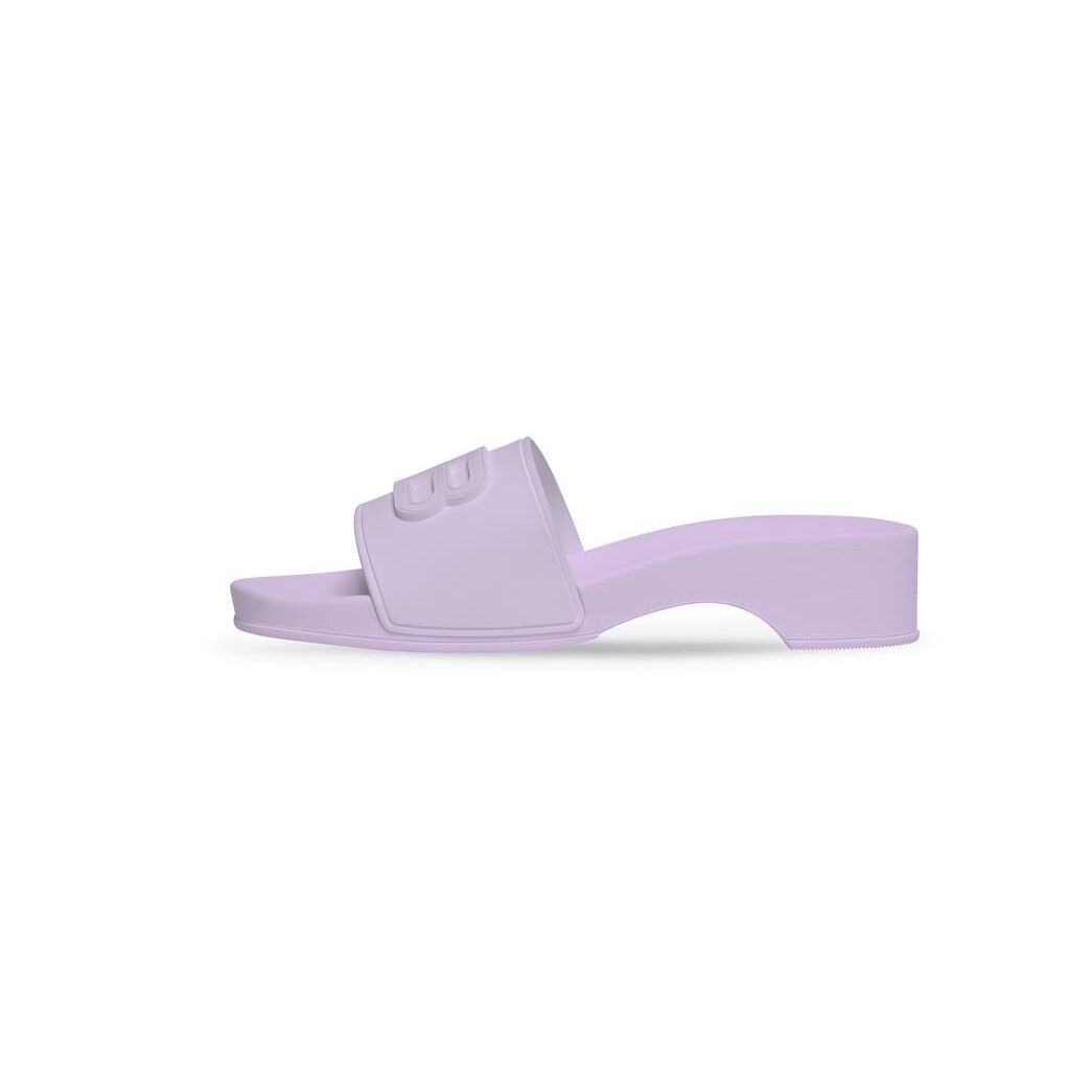 Women's Balenciaga Pool Clog Bb Slide Monocolor Sandals Purple | 2375GLNYX