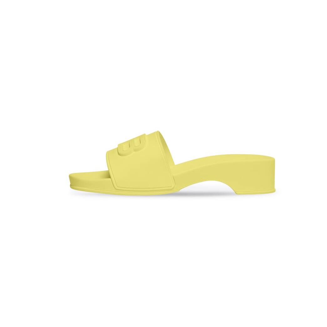 Women's Balenciaga Pool Clog Bb Slide Monocolor Sandals Yellow | 2809TOUJK