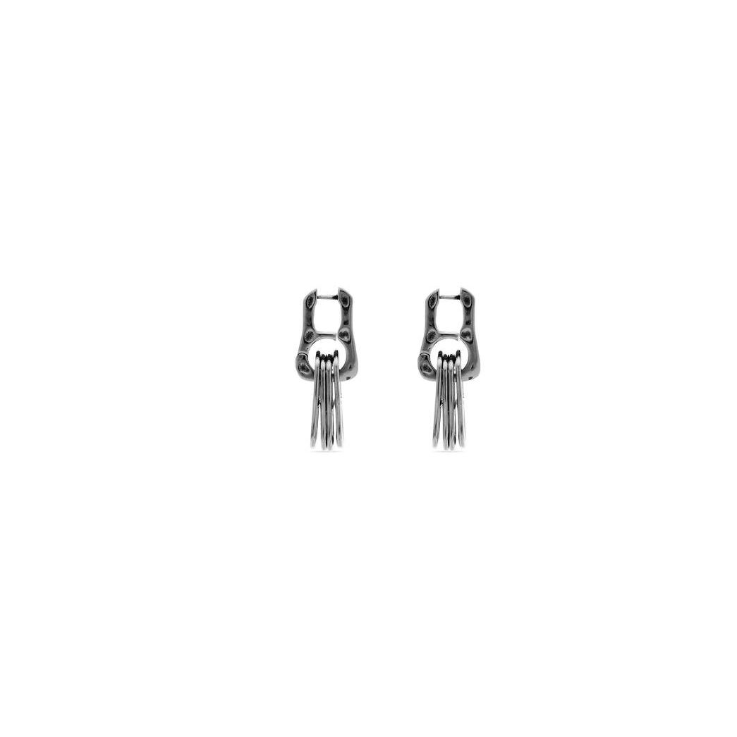 Women's Balenciaga Punk Earrings Jewelry Silver | 8275TEWCP