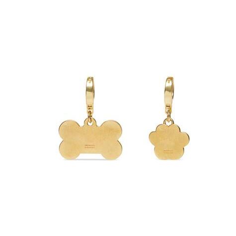 Women's Balenciaga Puppy Earrings Jewelry Gold | 2583RKPHY