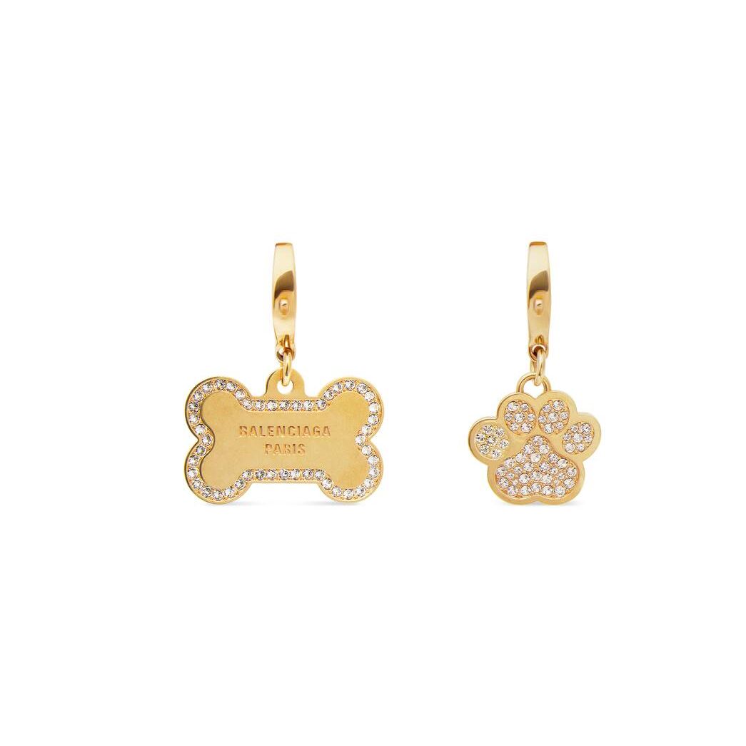 Women\'s Balenciaga Puppy Earrings Jewelry Gold | 2583RKPHY