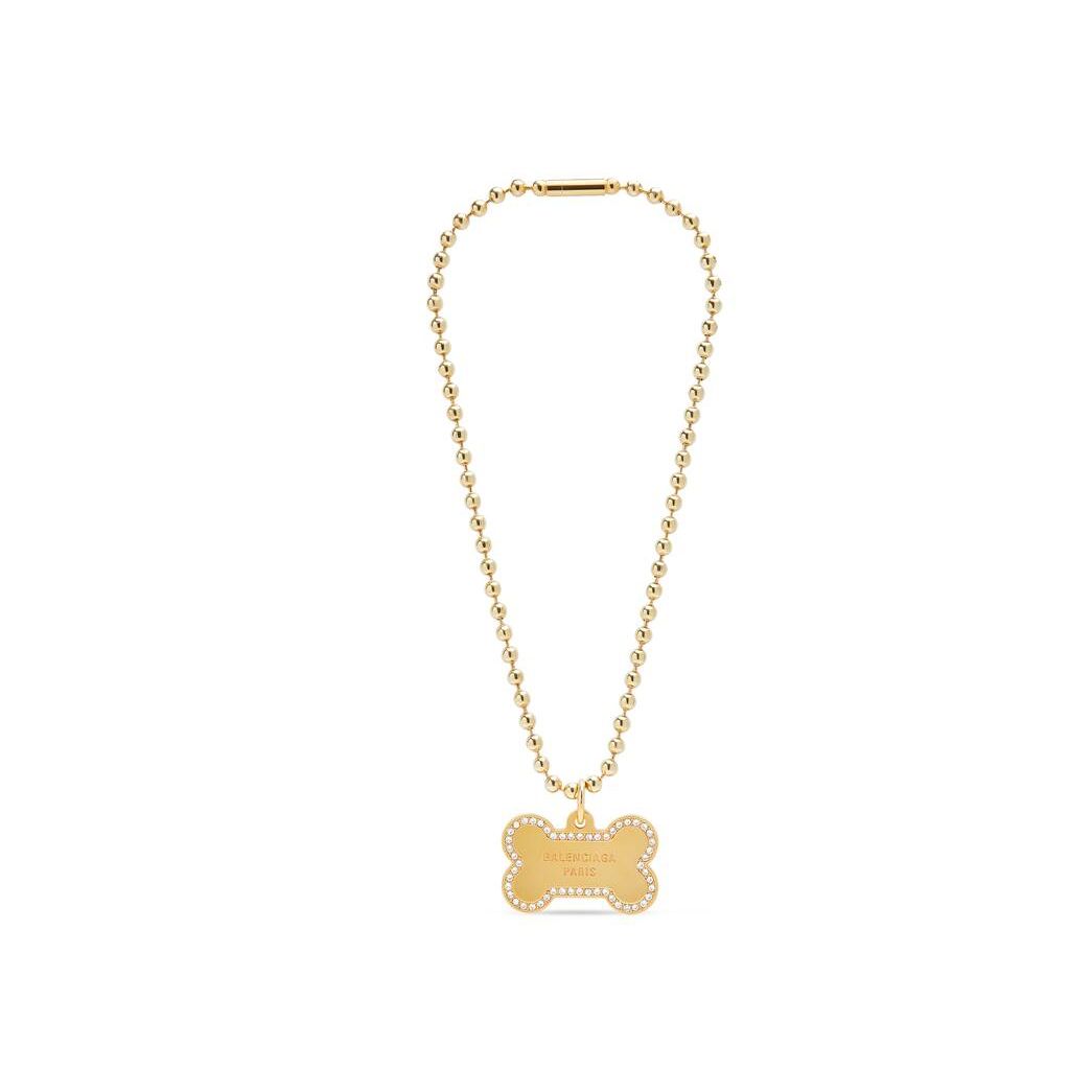 Women\'s Balenciaga Puppy Necklace Jewelry Gold | 1598YWTHV