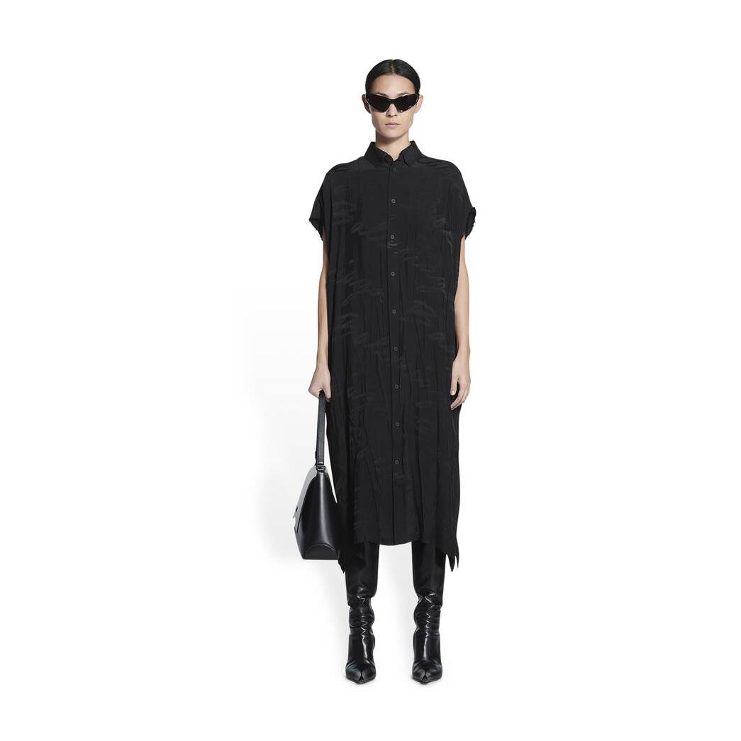 Women\'s Balenciaga Rawcut Dress Skirts Black | 0583EGQOA