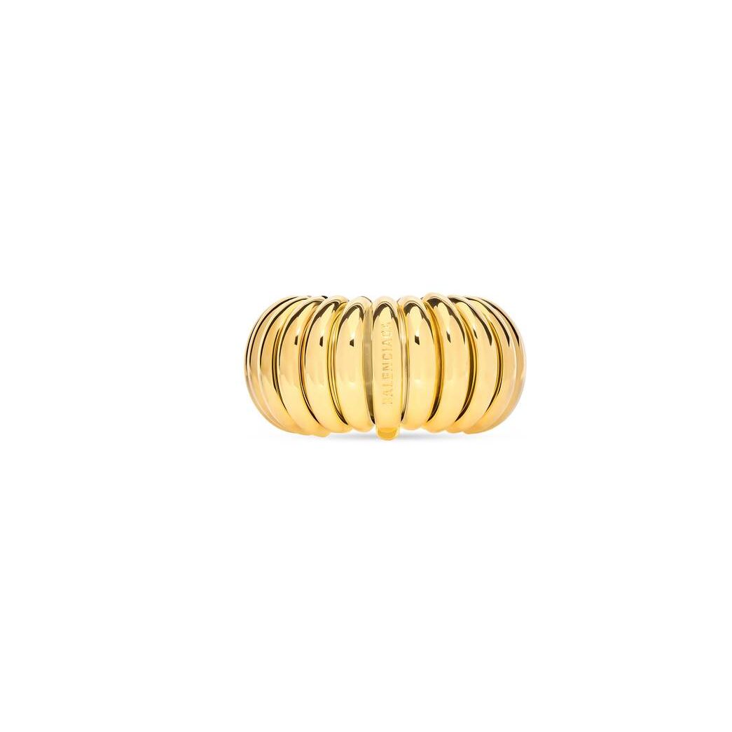 Women's Balenciaga Rib Bracelet Jewelry Gold | 6571VKFLW