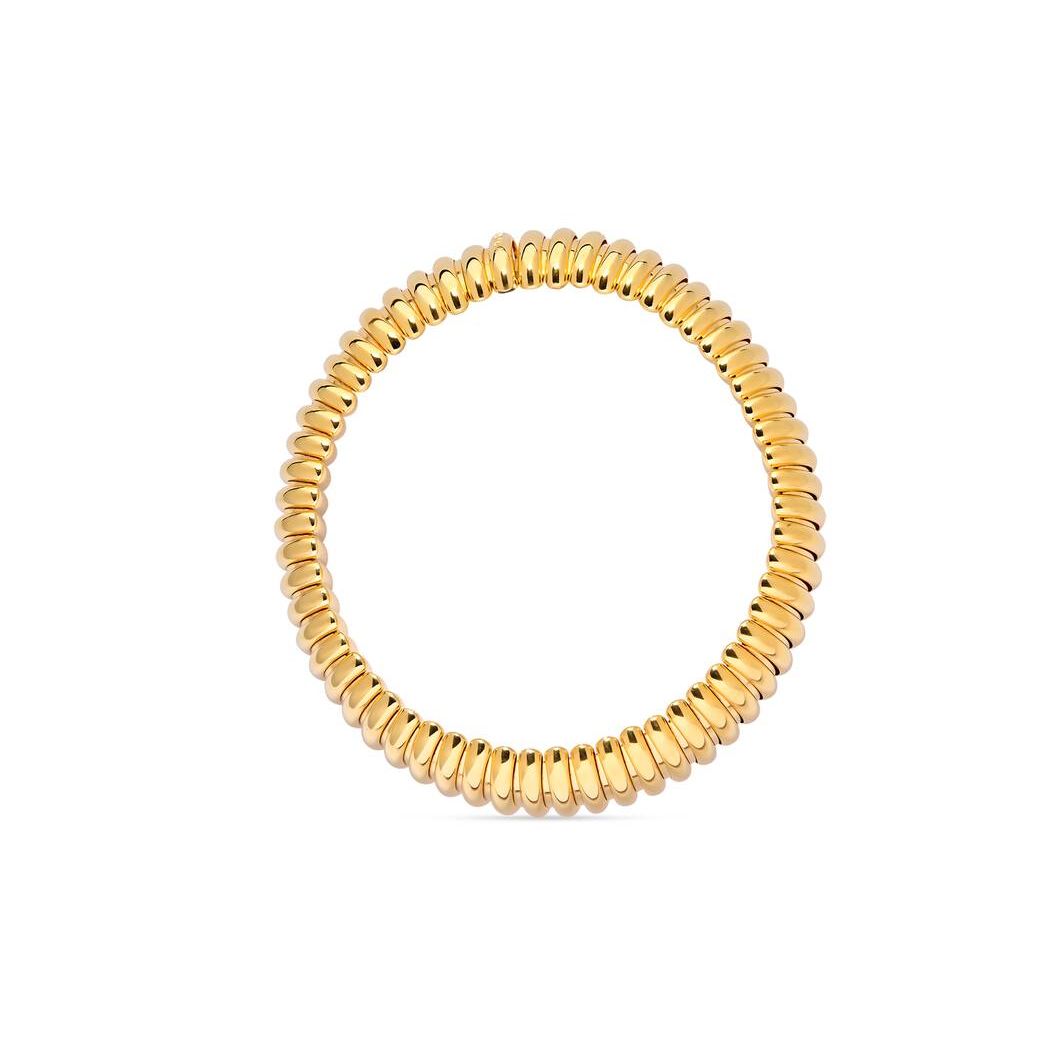 Women\'s Balenciaga Rib Choker Jewelry Gold | 8975PZLSV