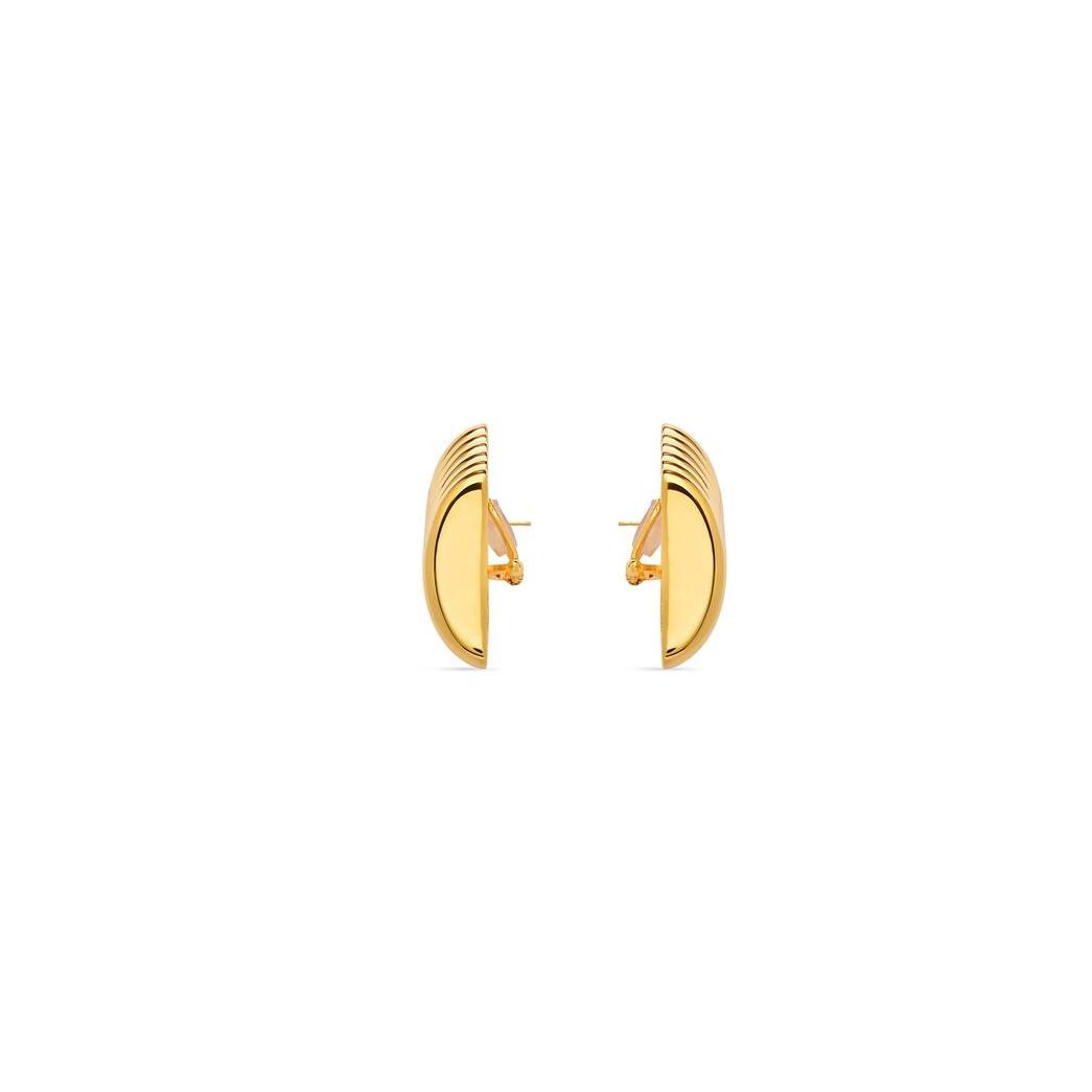 Women's Balenciaga Rib Earrings Jewelry Gold | 5938SWLBJ