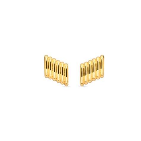 Women's Balenciaga Rib Earrings Jewelry Gold | 5938SWLBJ