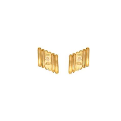 Women's Balenciaga Rib Earrings Jewelry Gold | 5938SWLBJ