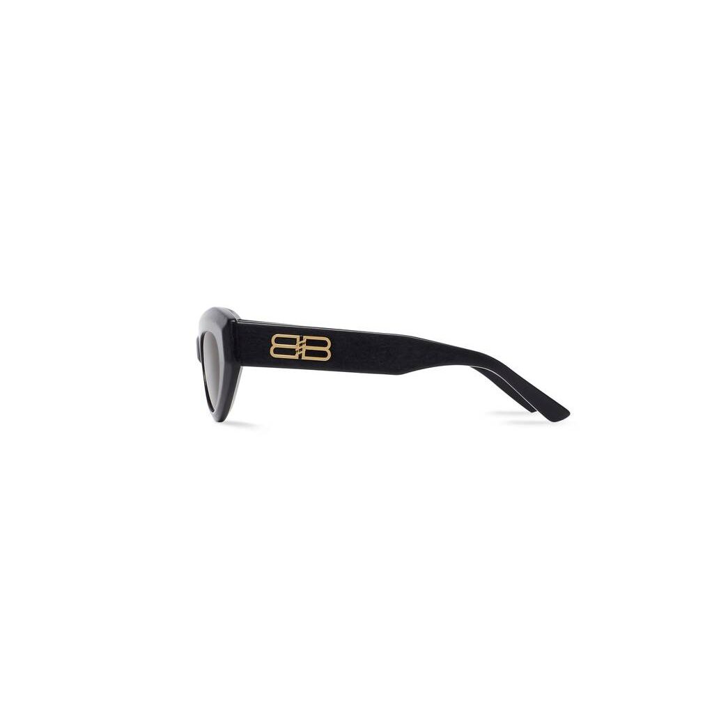 Women's Balenciaga Rive Gauche Cat Sunglasses Black | 0486NADMF