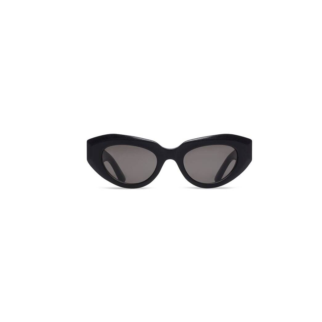 Women\'s Balenciaga Rive Gauche Cat Sunglasses Black | 0486NADMF