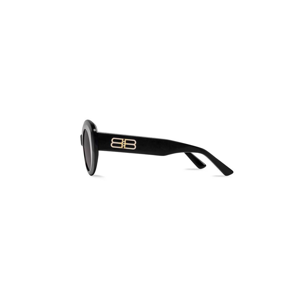 Women's Balenciaga Rive Gauche Round Sunglasses Black | 3865HXVZY