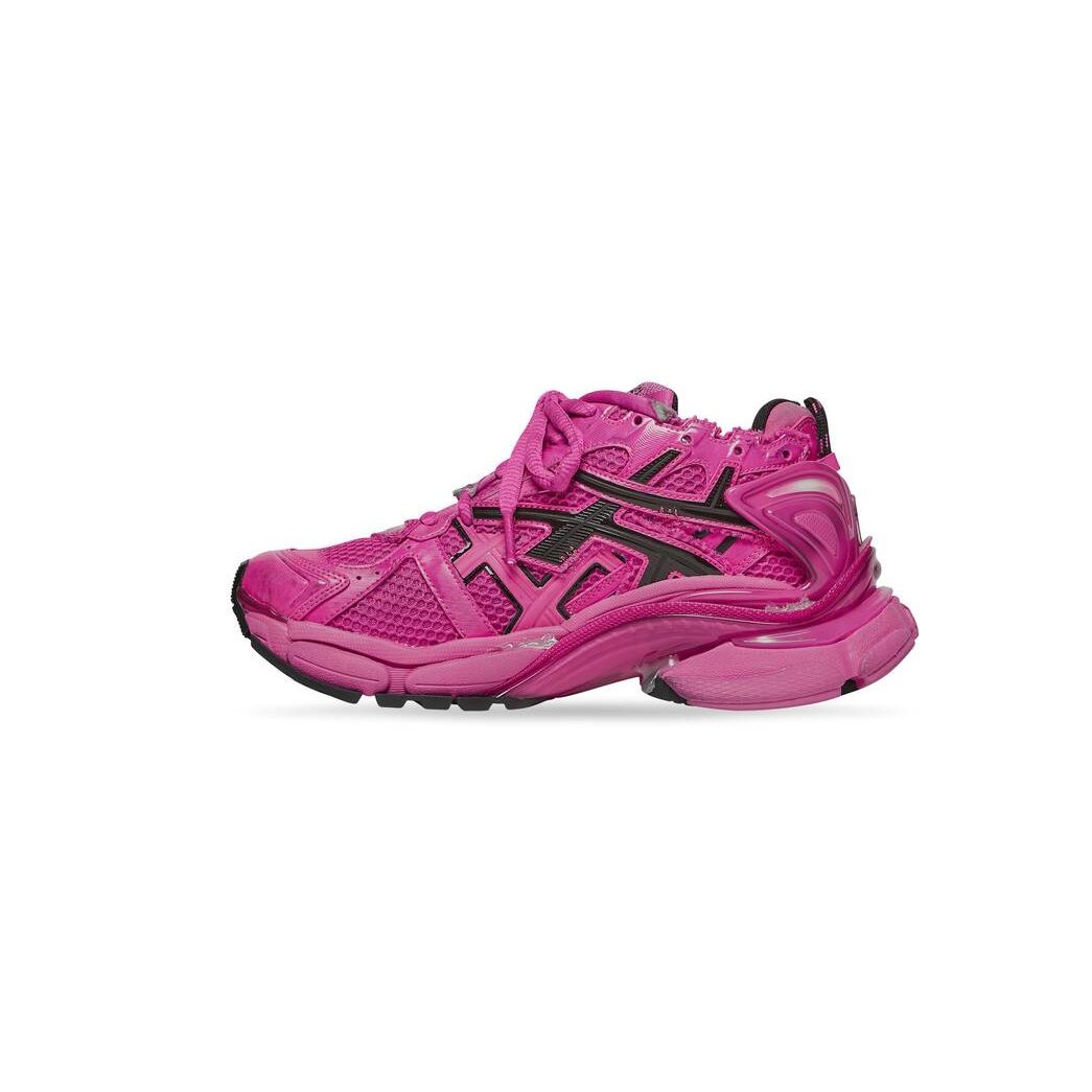 Women's Balenciaga Runner Sneakers Dark Pink | 1428UTZJS