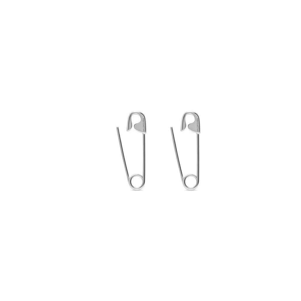 Women's Balenciaga Safe Xs Earrings Jewelry Silver | 7942NHZAR