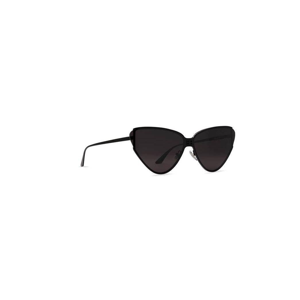 Women's Balenciaga Shield 2.0 Cat Sunglasses Black | 4892THPQS