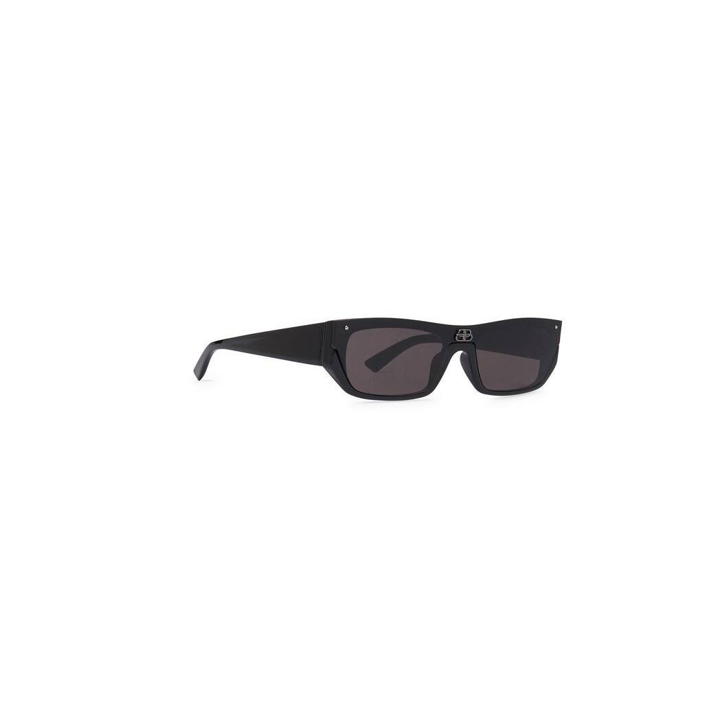 Women's Balenciaga Shield Rectangle Sunglasses Black | 8420GNBEX