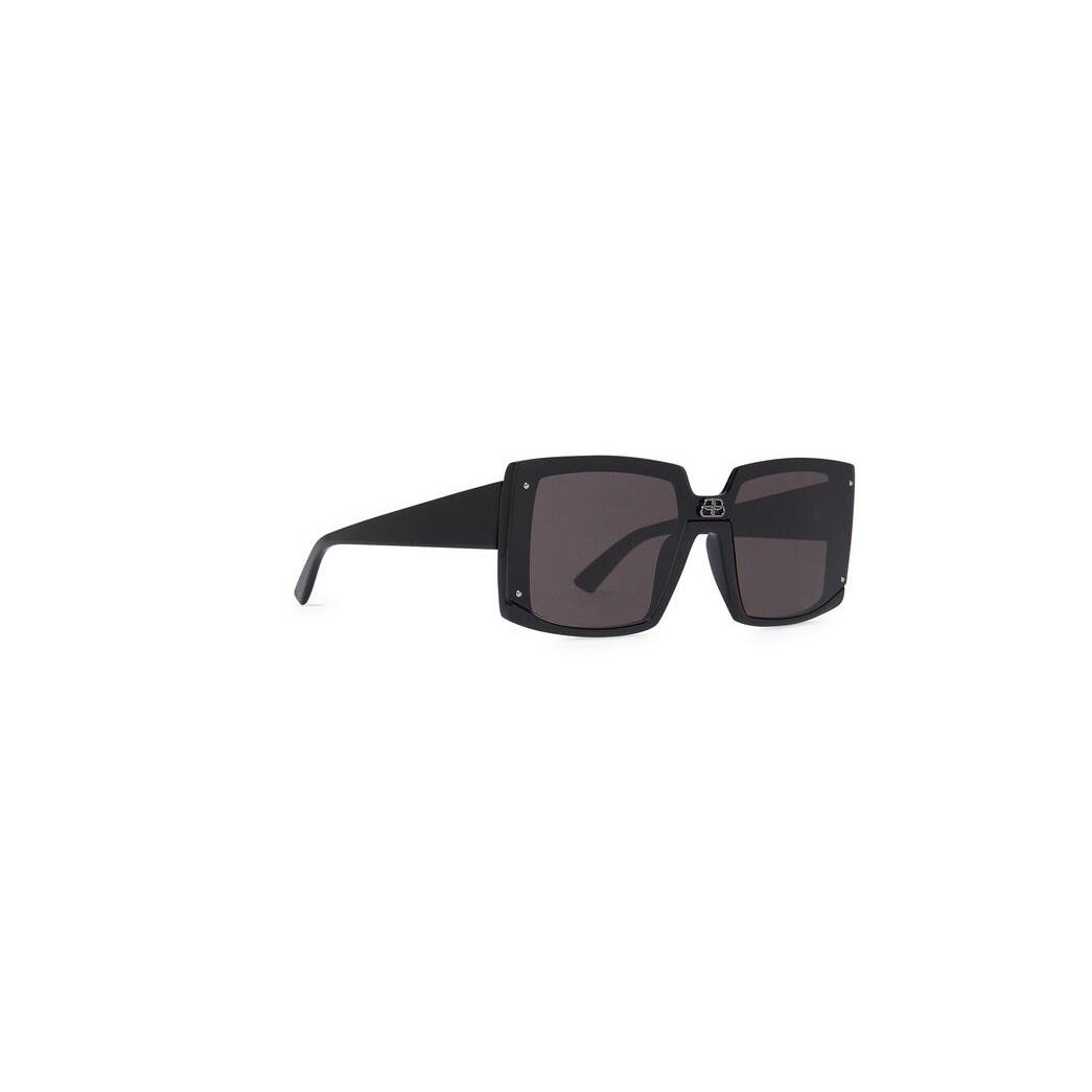 Women's Balenciaga Shield Square Sunglasses Black | 5638KODVC