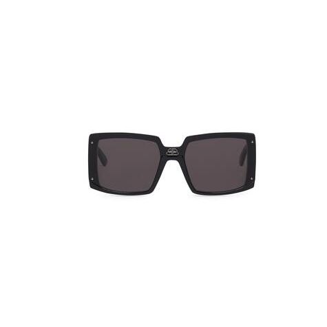 Women's Balenciaga Shield Square Sunglasses Black | 5638KODVC