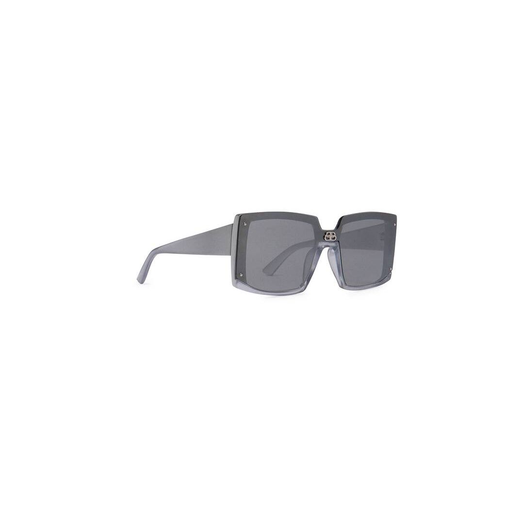 Women's Balenciaga Shield Square Sunglasses Silver | 7934YMHBW