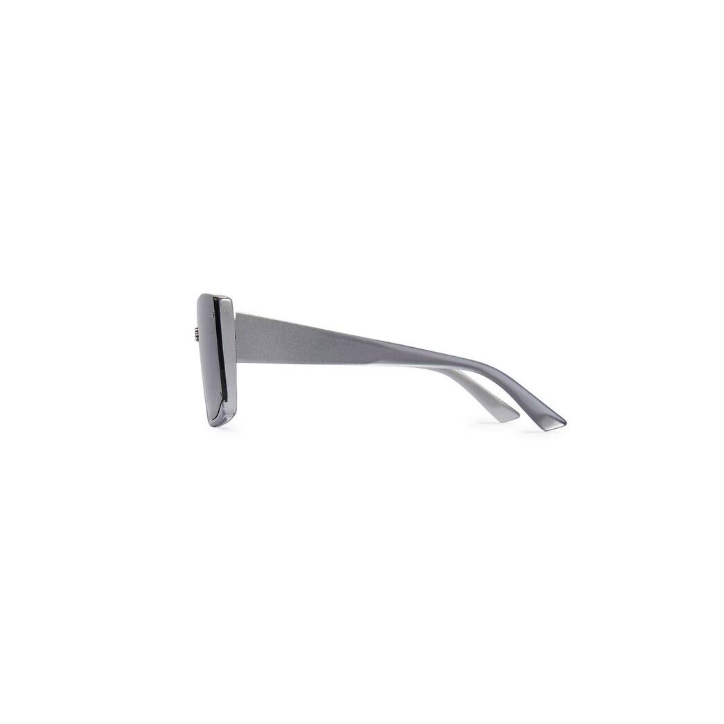 Women's Balenciaga Shield Square Sunglasses Silver | 7934YMHBW