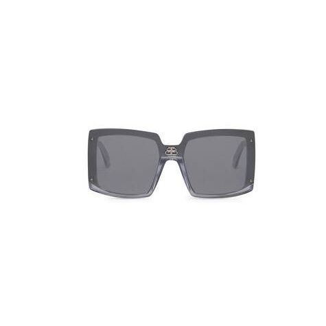 Women's Balenciaga Shield Square Sunglasses Silver | 7934YMHBW