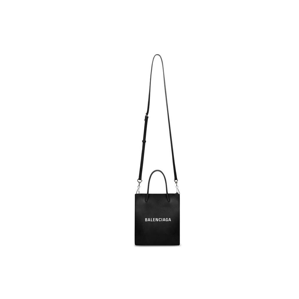 Women's Balenciaga Shopping Xxs North South Tote Bags Black | 3762RLGYS